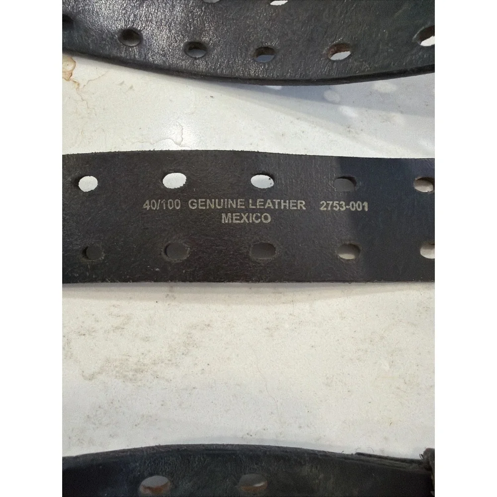 Genuine Leather Black Belt Mexico Size Up To 40